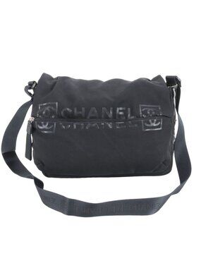 Chanel Sports Shoulder Bag Crossbody Hand Tote Black Eie